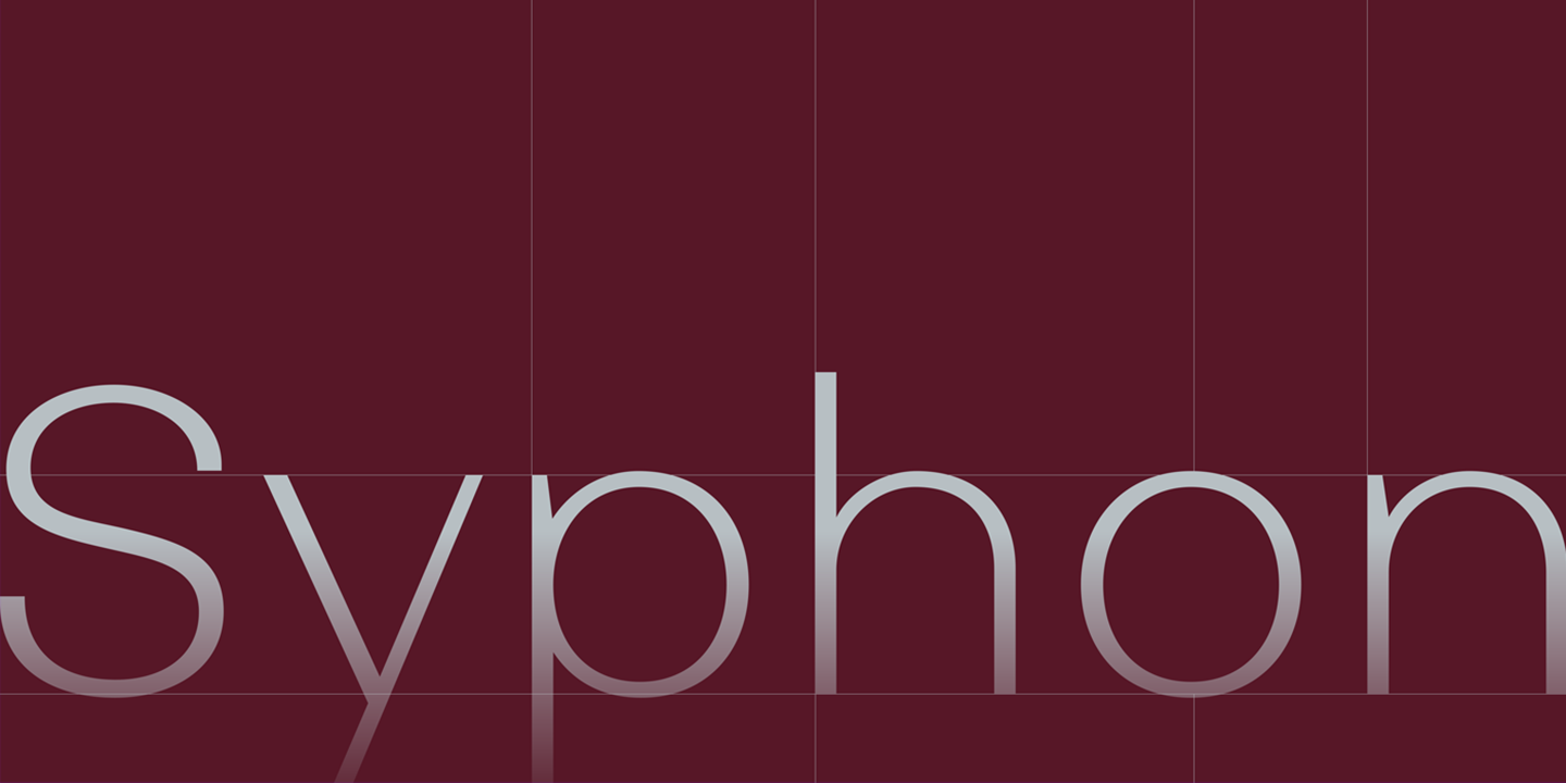 Пример шрифта Syphon